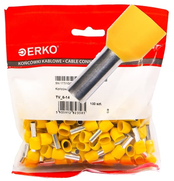 Isoleringsmuffe 2x6-14 100stk gul ERKO