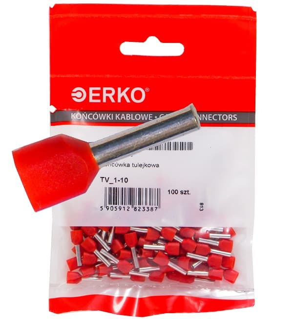 Isoleringsmuffe 2x1-10 100stk rød ERKO