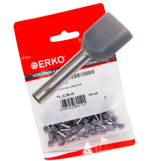 Isoleringsmuffe 2x0,75-10 100stk grå ERKO
