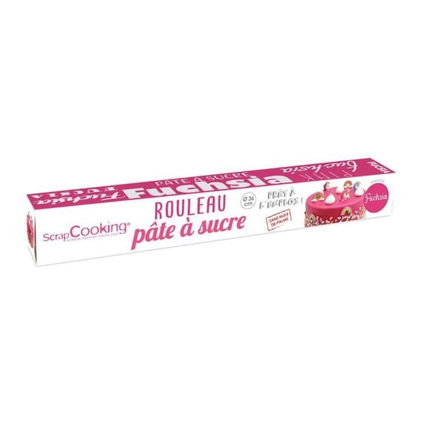 Sockerpasta i rulle - Fuchsia - 430 g