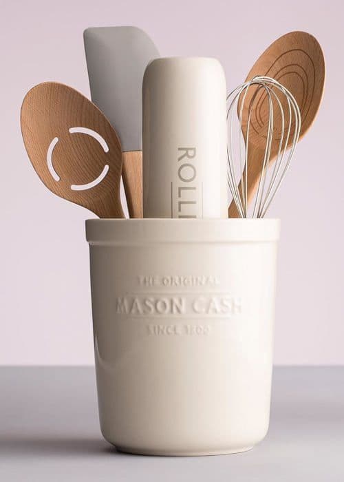 Mason cash - 2008.183 - Köksrullemjölsdispenser - Innovativ - Keramik, benvit, 30 x 8 x 8 cm