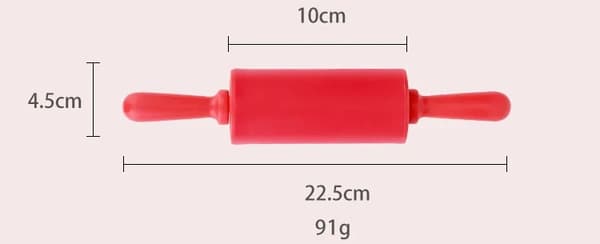 Silikoninen kaulin pieni MUSTA 22cm