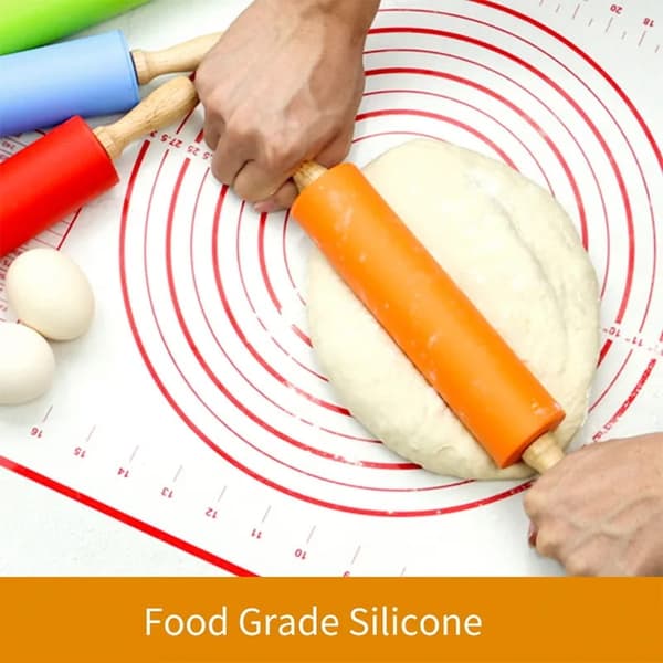 Silikone kagerulle non-stick RØD 38cm