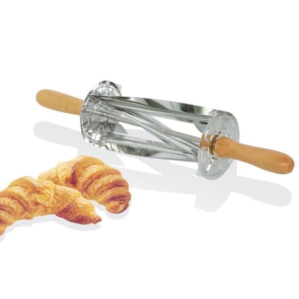Tellier - Professionell croissant skärare Inox Trähandtag U