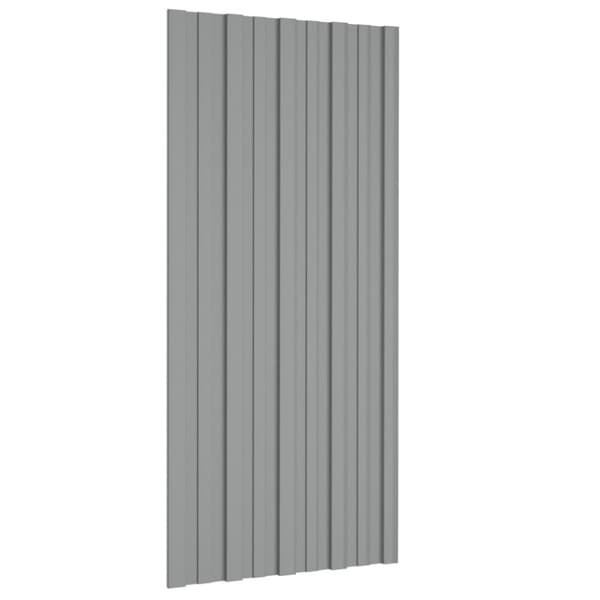 tagplader 12 stk. 100x45 cm galvaniseret stål grå