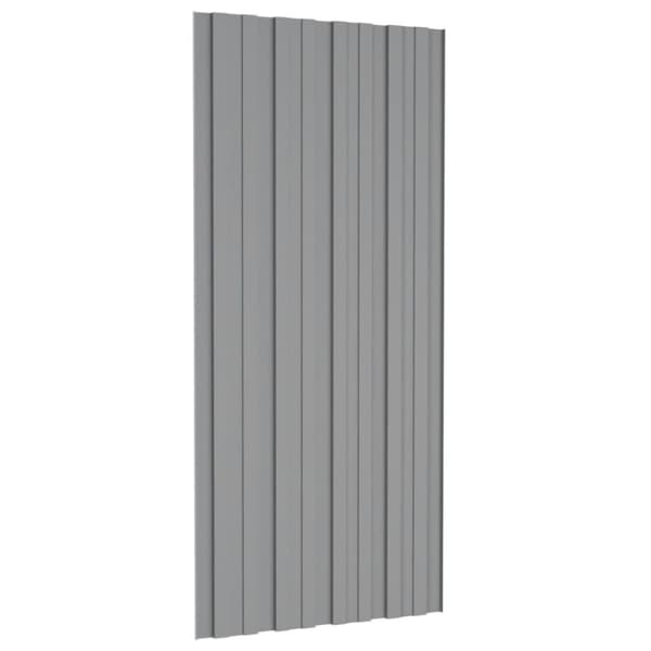 tagplader 12 stk. 100x45 cm galvaniseret stål grå