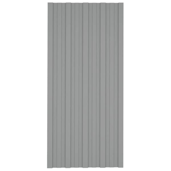 tagplader 12 stk. 100x45 cm galvaniseret stål grå