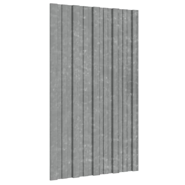 Kattopaneeli 36 kpl galvanoitu teräs hopea 80x45 cm
