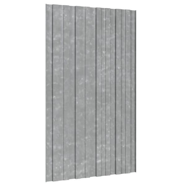 Kattopaneeli 36 kpl galvanoitu teräs hopea 80x45 cm