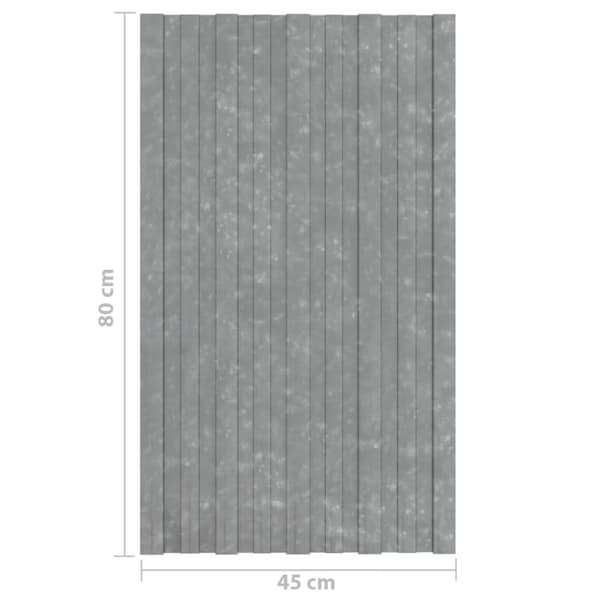 Kattopaneeli 36 kpl galvanoitu teräs hopea 80x45 cm