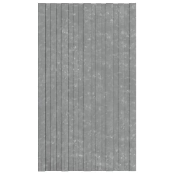 Kattopaneeli 36 kpl galvanoitu teräs hopea 80x45 cm