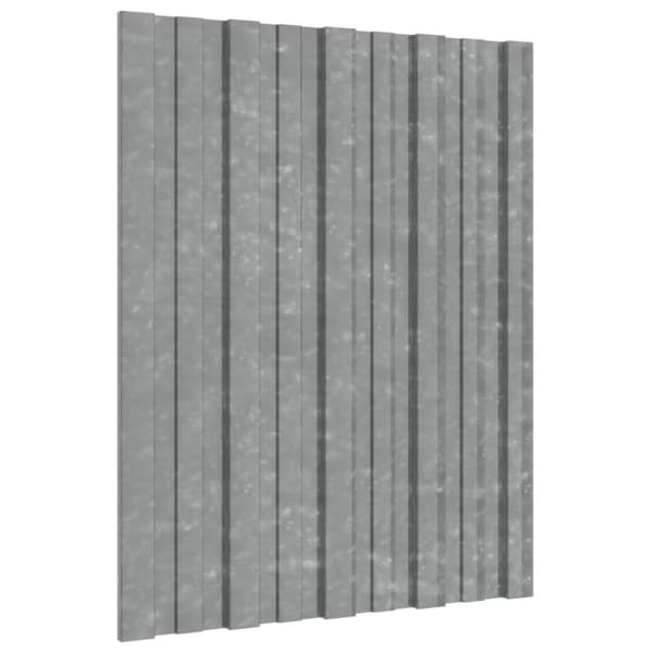 Kattopaneeli 36 kpl galvanoitu teräs hopea 60x45 cm