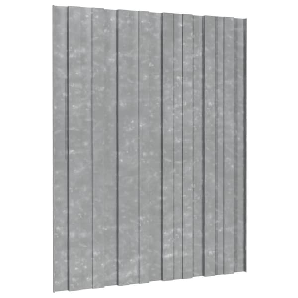 Kattopaneeli 36 kpl galvanoitu teräs hopea 60x45 cm