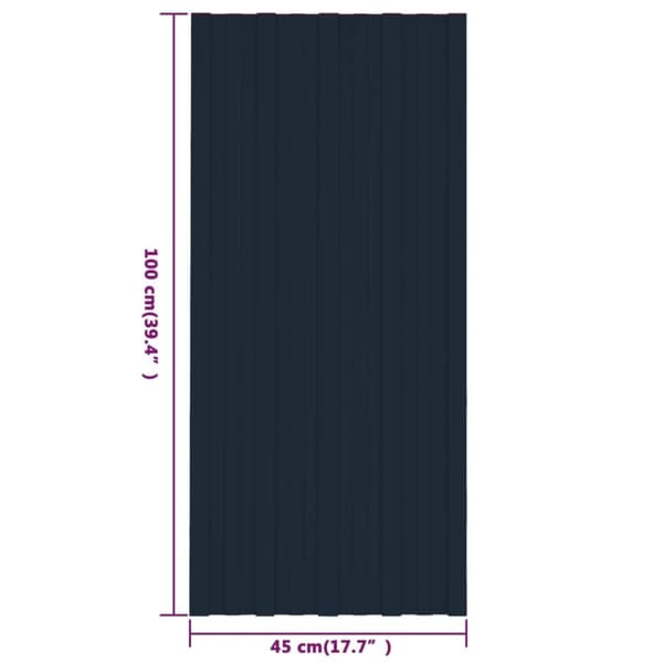 tagplader 36 stk. 100x45 cm galvaniseret stål antracitgrå