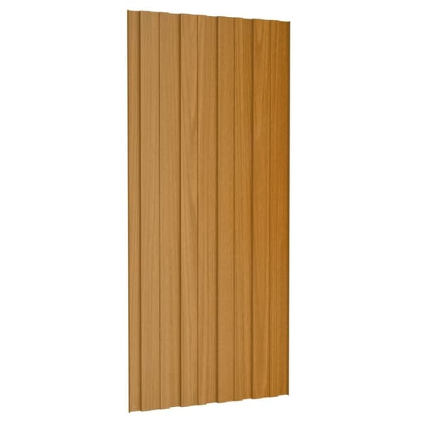 vidaXL Takprofiler 12 st galvaniserat stål  ljust trä 100x45 cm -  Tak
