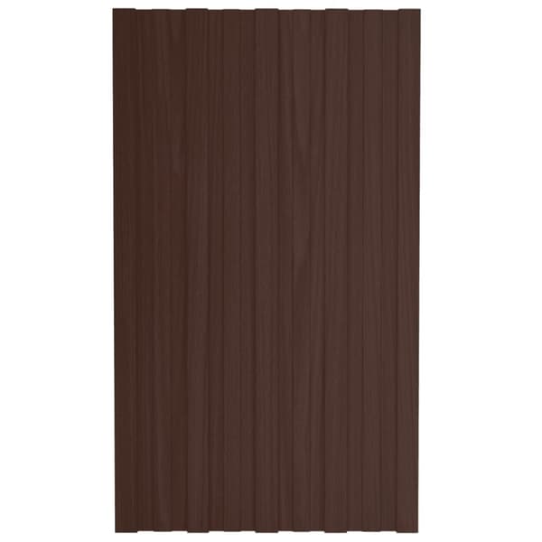 vidaXL tagplader 12 stk. 80x45 cm galvaniseret stål brun -  Tagbeklædning
