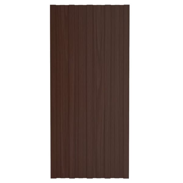 vidaXL Kattopaneeli 12 kpl galvanoitu teräs ruskea 100x45 cm -  Kattopaneelit