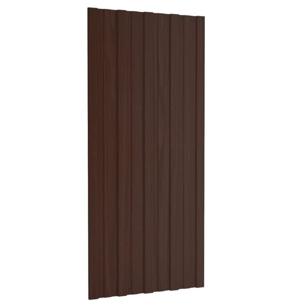 vidaXL Kattopaneeli 12 kpl galvanoitu teräs ruskea 100x45 cm -  Kattopaneelit
