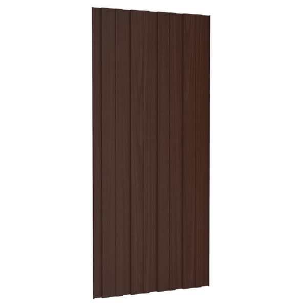 vidaXL Kattopaneeli 12 kpl galvanoitu teräs ruskea 100x45 cm -  Kattopaneelit