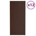 Pikkukuva 1 / 8: vidaXL Kattopaneeli 12 kpl galvanoitu teräs ruskea 100x45 cm -  Kattopaneelit