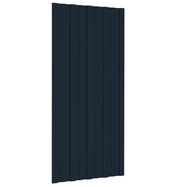 vidaXL tagplader 36 stk. 100x45 cm galvaniseret stål antracitgrå -  Tagbeklædning