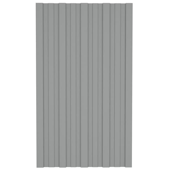 vidaXL tagplader 36 stk. 80x45 cm galvaniseret stål grå -  Tagbeklædning