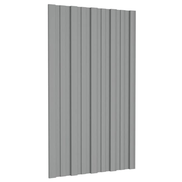 vidaXL tagplader 36 stk. 80x45 cm galvaniseret stål grå -  Tagbeklædning