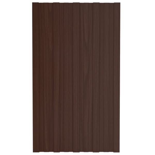 Tagbeklædning - Living tagplader 36 stk. 80x45 cm galvaniseret stål brun
