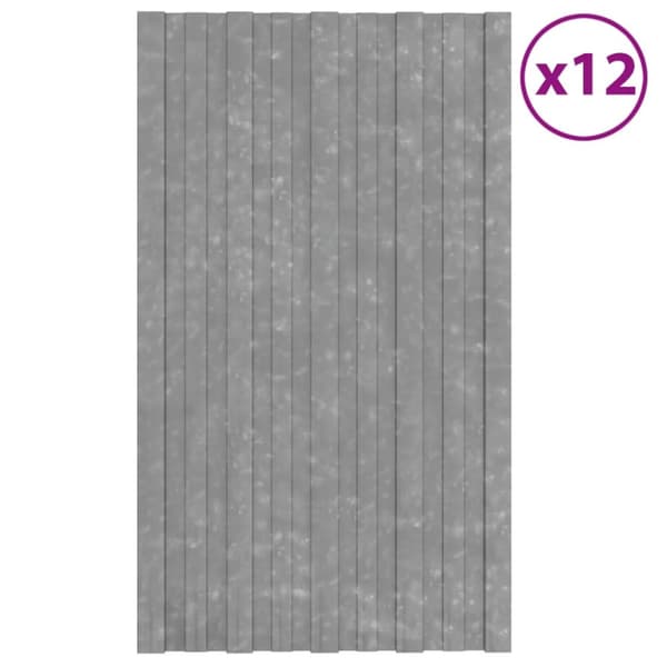 Takprofiler 12 st galvaniserat stål silver 80x45 cm