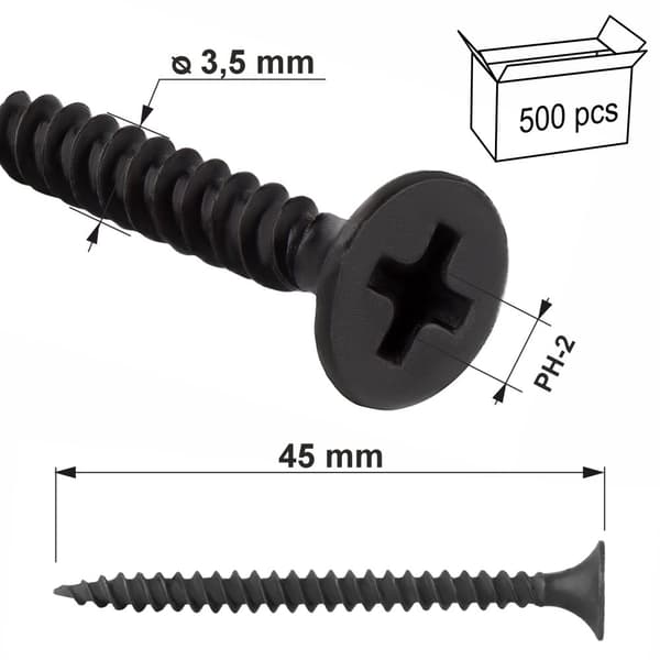Gipspladeskruer til metal KSGM-35045