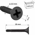 Miniatyrbillede 3 af 9: Selvborende gipsskruer til metal KSSG-35025