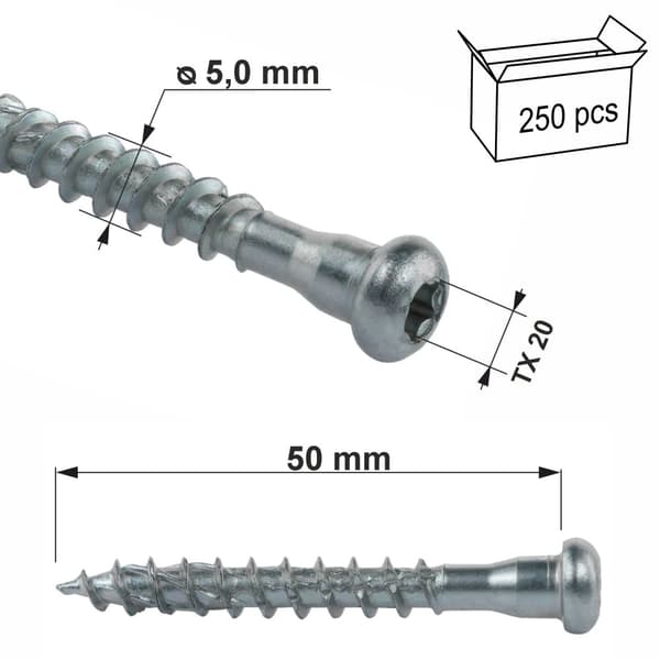 Skruer til tømrerstik WKLC-50050-B