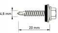 Miniatyrbillede 3 af 9: Landmandsskruer GTO2 Z14 4,8x20mm Galvaniseret