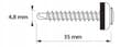 Miniatyrbillede 3 af 9: GTFP Panhead Farmer Screws 4,8x35 mm RAL 3009