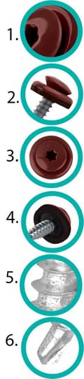 Miniatyrbillede 7 af 9: GTFP Panhead Farmer Screws 4,8x35 mm RAL 3009