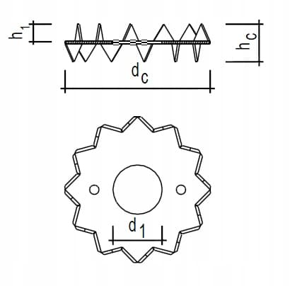 Bulldog dobbeltsidet ring 62x21x1,2mm