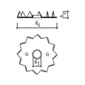 Miniatyrbillede 3 af 9: Bulldog enkeltsidet ring 62mm M16
