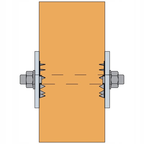 Bulldog enkeltsidet ring 62mm M16