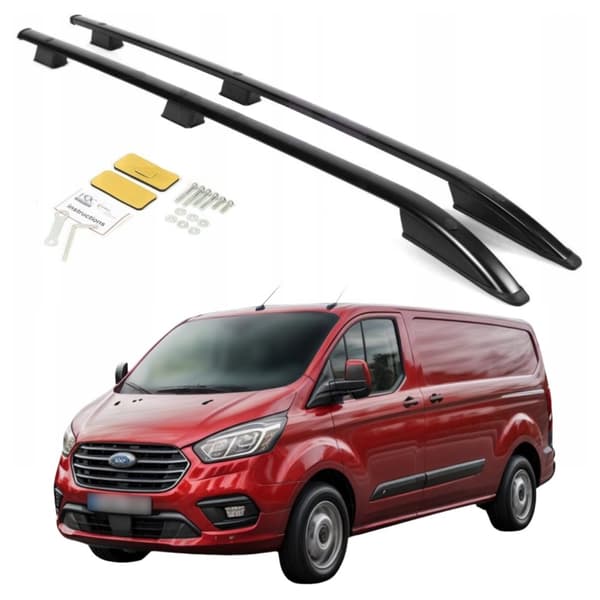 Kattokaiteet FORD TRANSIT CUSTOM LONG vuodesta 2012 VÄRI MUSTA