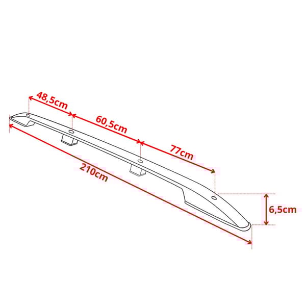 Kattotelineet VOLKSWAGEN CADDY MAXI LONG VUOSILTA 2003-2020