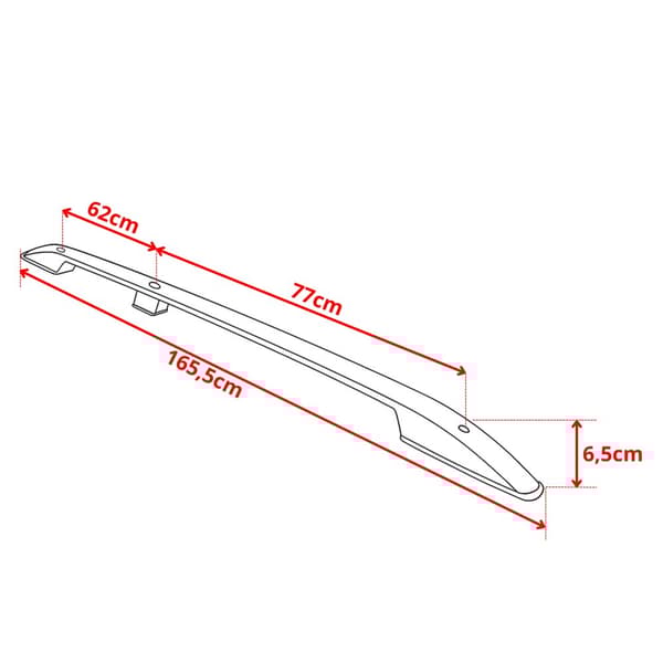 Kattotelineet VOLKSWAGEN CADDY LYHYT STANDARD VUOSILTA 2003-2020