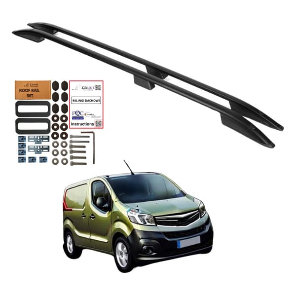 Kattotelineet OPEL VIVARO RENAULT TRAFIC FIAT TALENTO 2014- LYHYT MUSTA