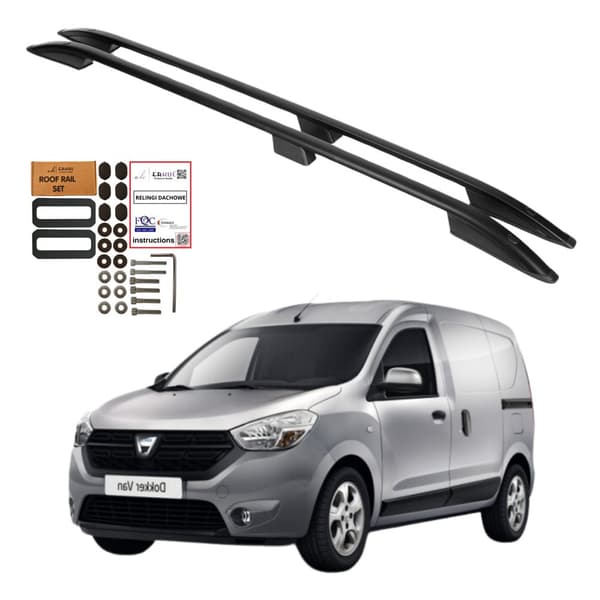 Kattotelineet DACIA DOKKER vuosilta 2013-2020 RENAULT EXPRESS vuosilta 2021- MUSTA
