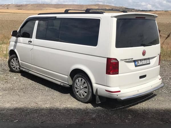 VOLKSWAGEN TRANSPORTER T5 T6 LONG L2 MUSTA kattotelineet, integroidut