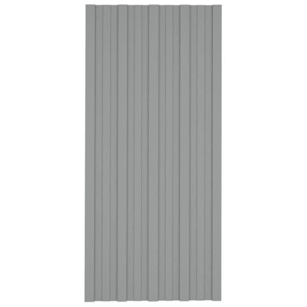 Takprofiler 36st galvaniserat stål grå 100x45 cm
