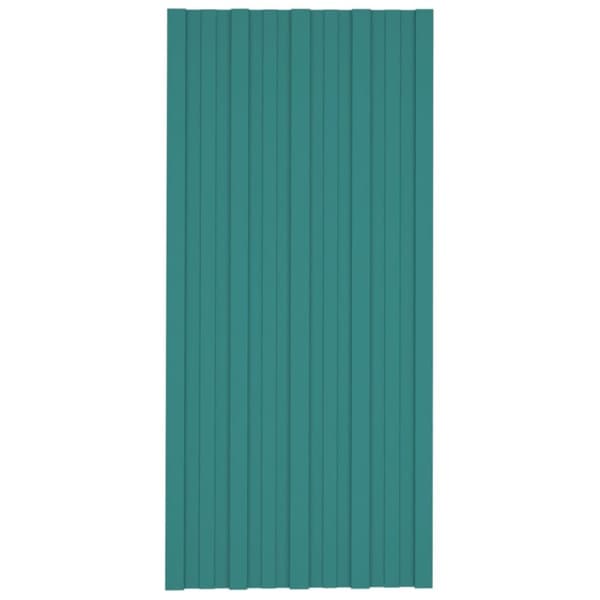 Takprofiler 12 st galvaniserat stål grön 100x45 cm