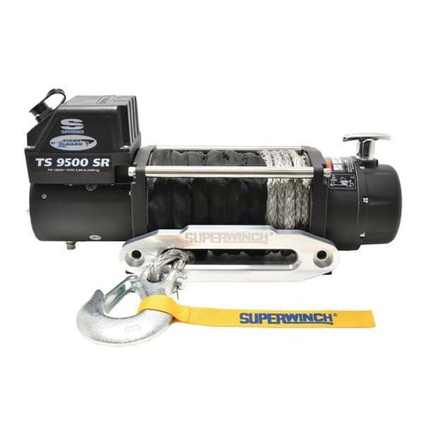 Superwinch Syntetisk Reb Elektrisk Spil Tiger Shark 9500 4309kg 12v Søvfarvet 529 x 160 x 235 mm