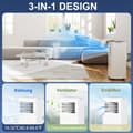 Miniatyrbillede 4 af 9: Bærbar Aircondition, 7000BTU, 30x29x69 cm, Hvid