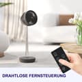 Miniatyrbillede 6 af 9: Stående ventilator, USB-genopladelig ventilator med fjernbetjening, 22x22x29-69 cm, Sort