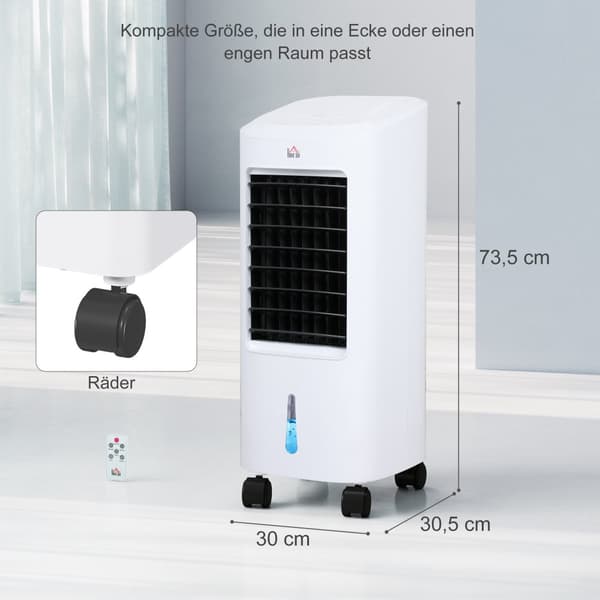Aircondition, 3 i 1, 30x30.5x73.5 cm, Hvid